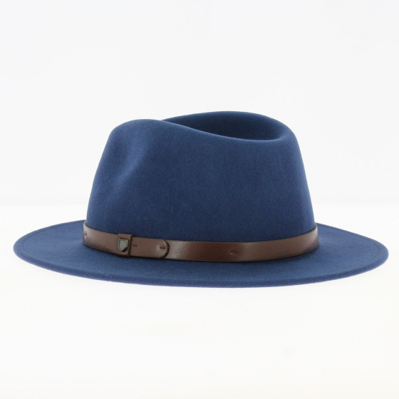 Chapeau Fedora Messer Feutre Laine Bleu Roi - Brixton