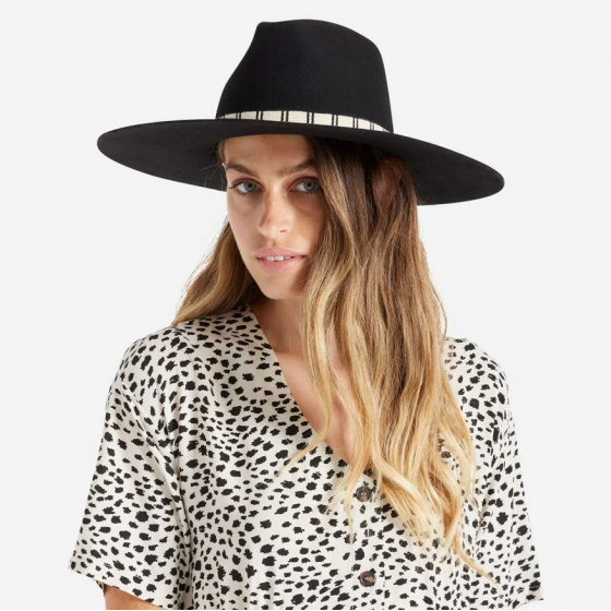 Chapeau Fedora Leigh Feutre Laine Noir - Brixton