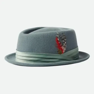 Porkpie Stout Hat Almond Green - Brixton