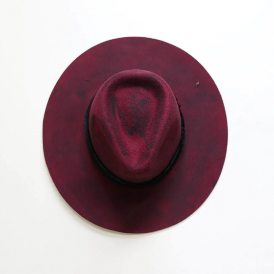 Chapeau Fedora Plum Feutre Bordeaux - Head'n Home