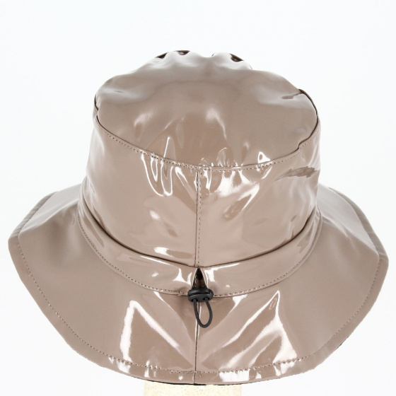 Lucy taupe varnish rain hat - Traclet