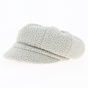 Gavroche sheepskin-effect cap in pearl grey - Traclet