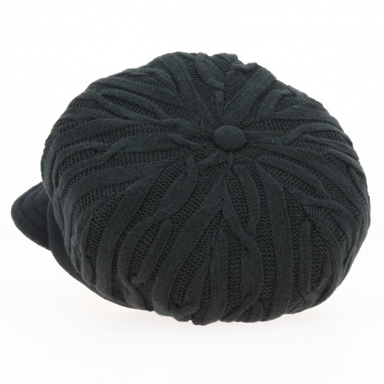 Casquette Gavroche Helsinki Tricot Noir - Traclet