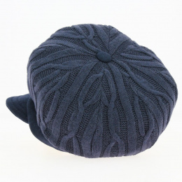 Newsboy Cap Helsinki Navy Knit - Traclet