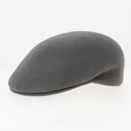 Delys Cambered Cap Grey Wool Felt - Traclet