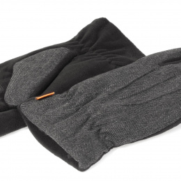 Gants Homme Tactiles Polaire et Fausse fourrure Chevrons - Isotoner