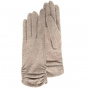 Women's long gloves Tactile beige wool - Isotoner
