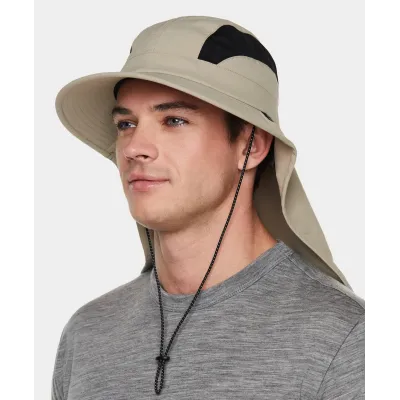 Taupe UPF50+ Recycled Fabric Nape Cap - Tilley