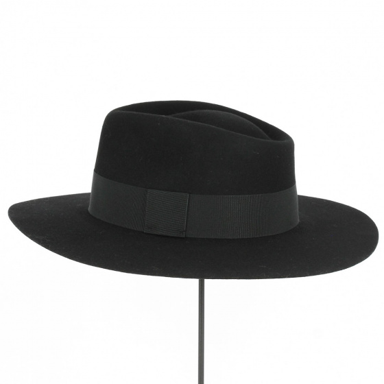 Chapeau Fedora Grand Bord "The Mirage" Noir - Traclet Chapeau Fedora Grand Bord "The Mirage" Noir - Traclet