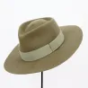Chapeau Fedora Grand Bord "The Mirage" Taupe - Traclet