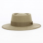 Gambler Hat Felt Wool Taupe - Traclet