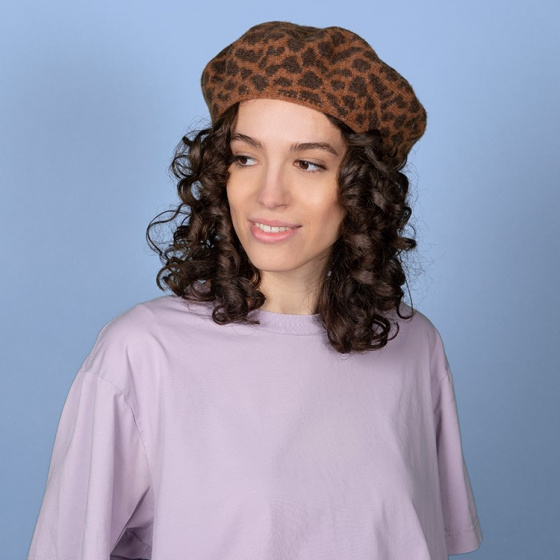 Leopard Brick Beret - Kopka