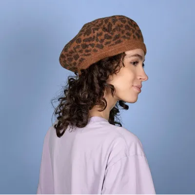 Leopard Brick Beret - Kopka
