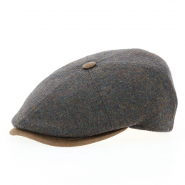 Brown Wool Oxford Flat Cap - Traclet