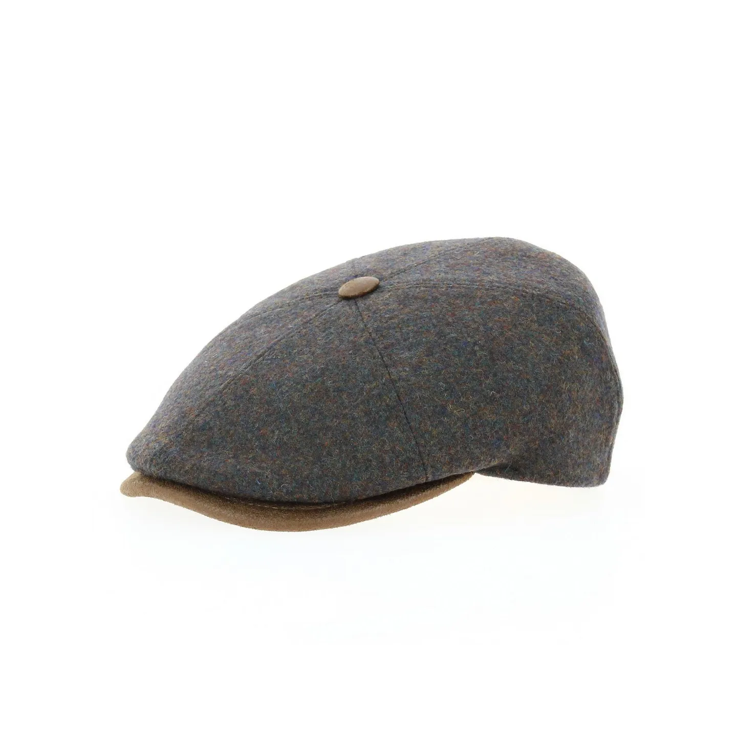 Casquette Plate Oxford Laine Marron - Traclet