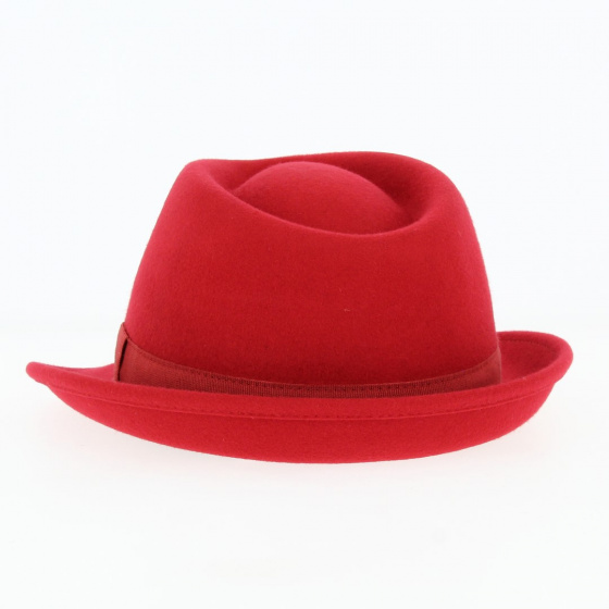 Chapeau Trilby Romans Feutre Laine Rouge - Traclet Chapeau Trilby Romans Feutre Laine Rouge - Traclet