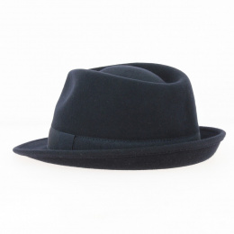 Romans Navy Wool Felt Trilby Hat - Traclet