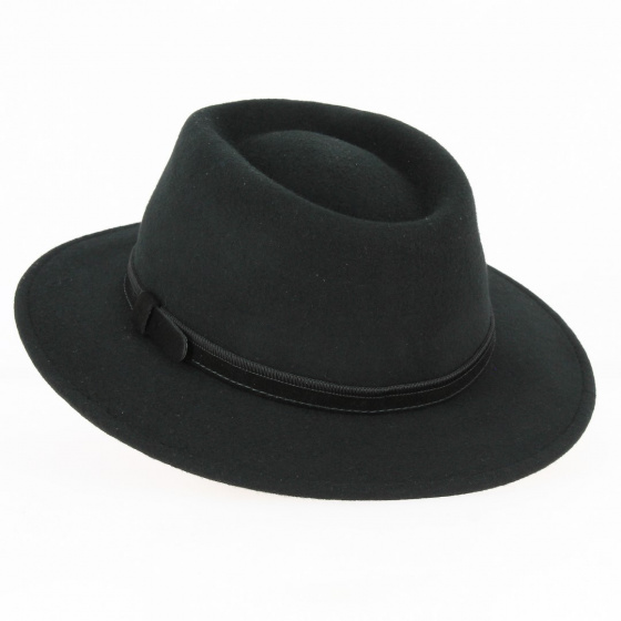 Chapeau Traveller Feutre Laine Dijon Noir - Traclet Chapeau Traveller Feutre Laine Dijon Noir - Traclet
