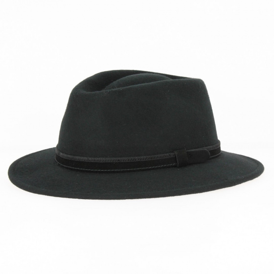 Traveller Hat Dijon Wool Felt Black - Traclet