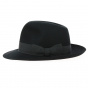 Fedora "Open Crow" Black Wool Felt Hat - Traclet