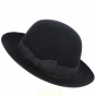 Fedora "Open Crow" Black Wool Felt Hat - Traclet