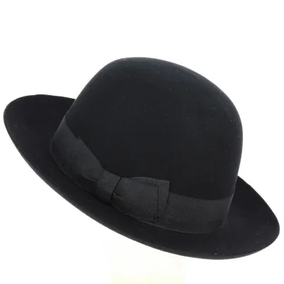 Chapeau Fedora "Open Crow" Feutre Laine Noir - Traclet