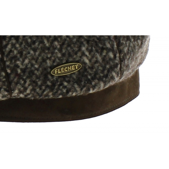 Navy Wool 8-Panel Cap - Traclet