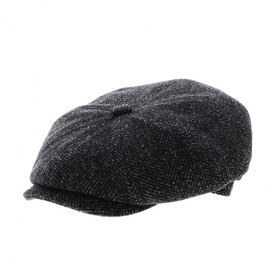8 ribbed cap Anthracite Wool - Fléchet