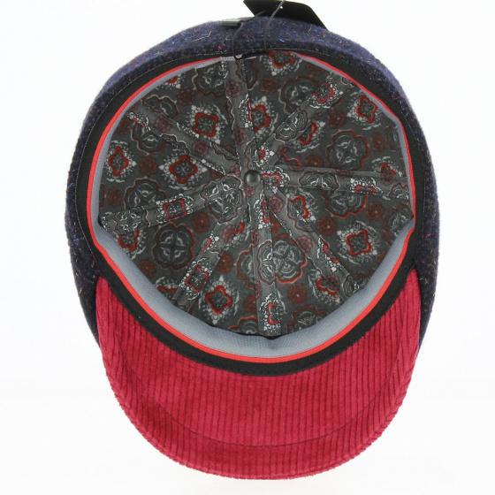 Casquette 8 côtes Laine Marine - Traclet