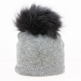 Lara Lurex Grey Beanie - Kristo