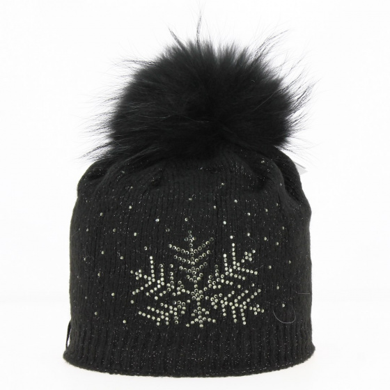 Lara Lurex Beanie Black - Kristo