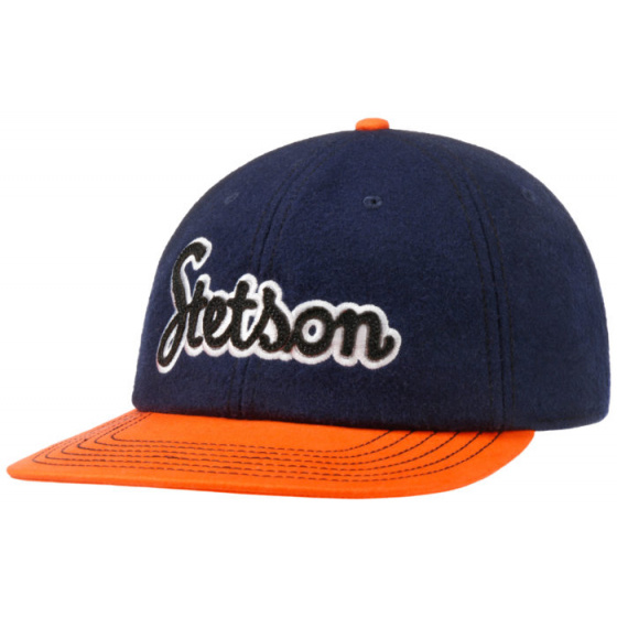 Retro Script Navy Snapback Cap - Stetson
