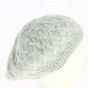 Light grey Angora knitted beret - Traclet