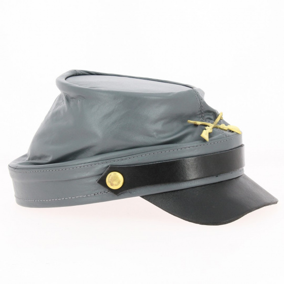 Nordiste Style Leather Cap Grey - Traclet Nordiste Style Leather Cap Grey - Traclet