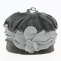 Annecy Charcoal and Grey Fleece Toque for Women - Traclet