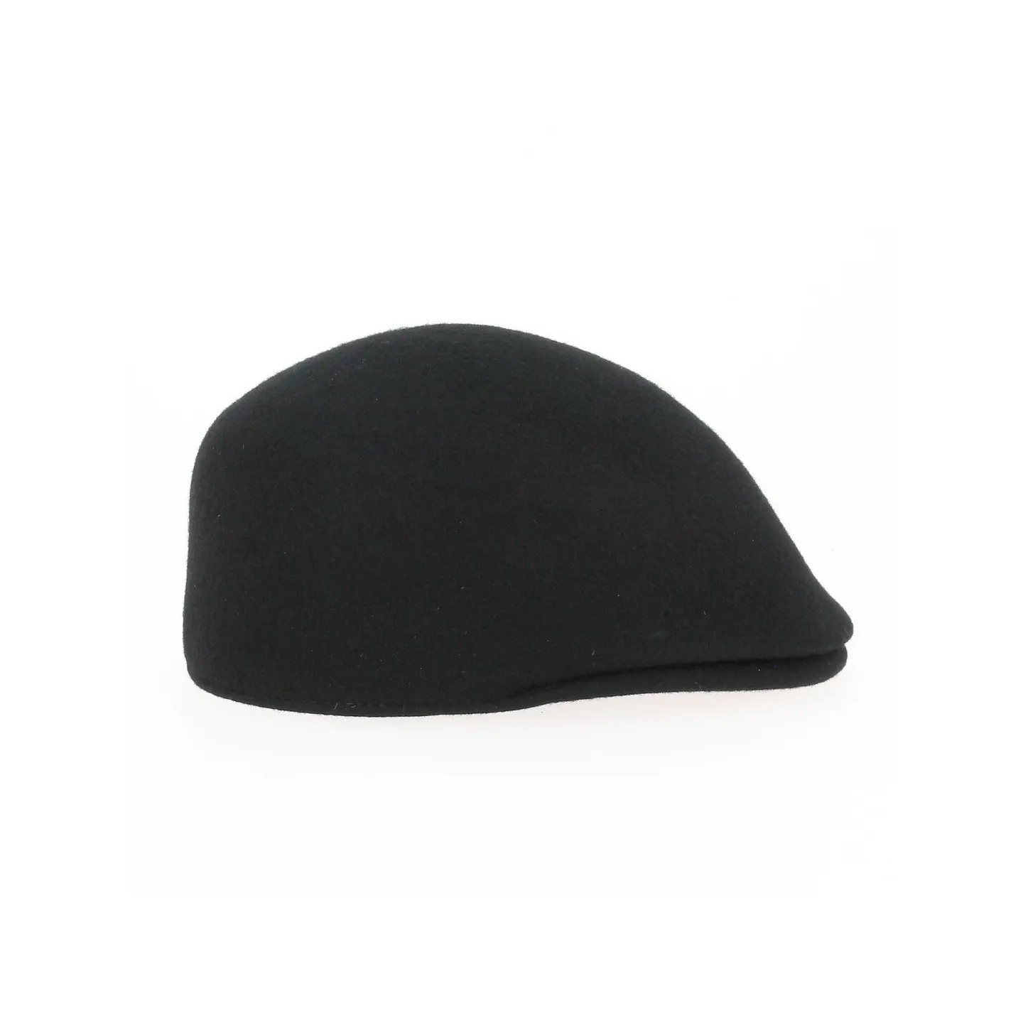 Cambered Cap Felt Wool Black - Traclet