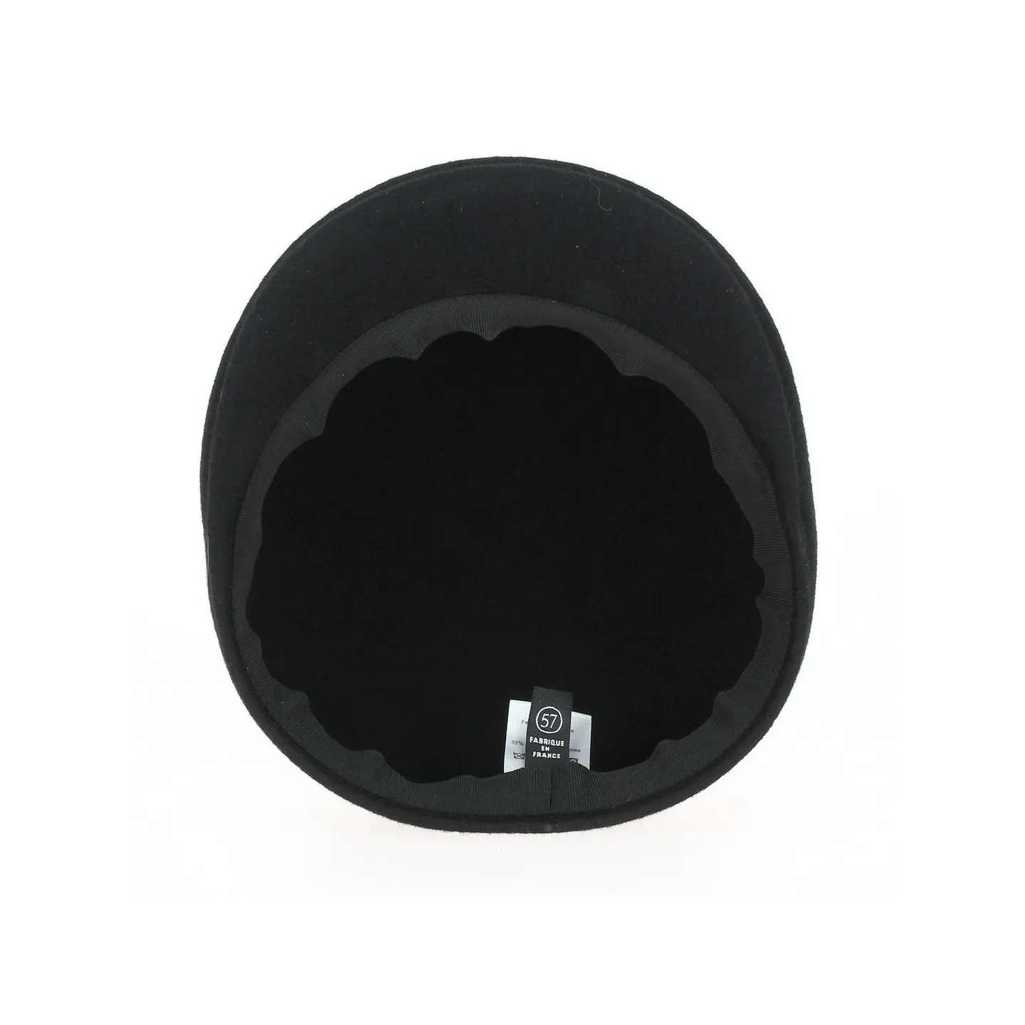 Cambered Cap Felt Wool Black - Traclet
