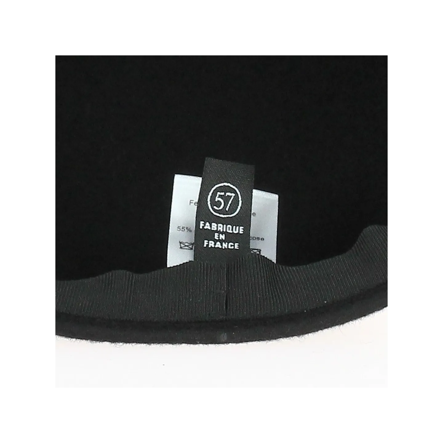 Cambered Cap Felt Wool Black - Traclet