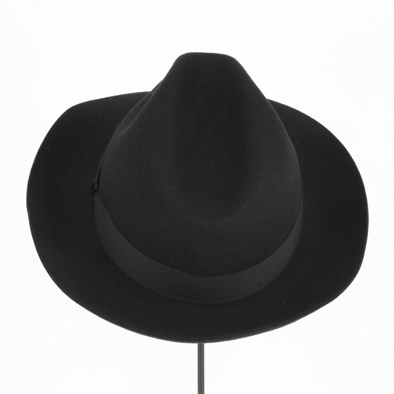 Chapeau Fedora Pistoia Feutre Laine Noir - Traclet