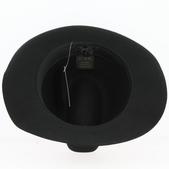 Chapeau Fedora Pistoia Feutre Laine Noir - Traclet