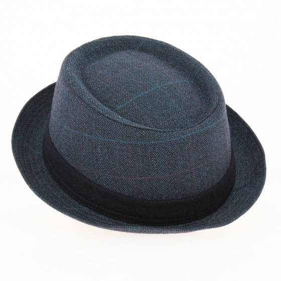 Chapeau Porkpie / Trilby Bleu - Guerra Chapeau Porkpie / Trilby Bleu - Guerra