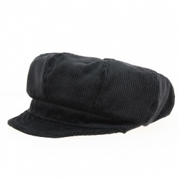 Black corduroy gavroche cap - Traclet