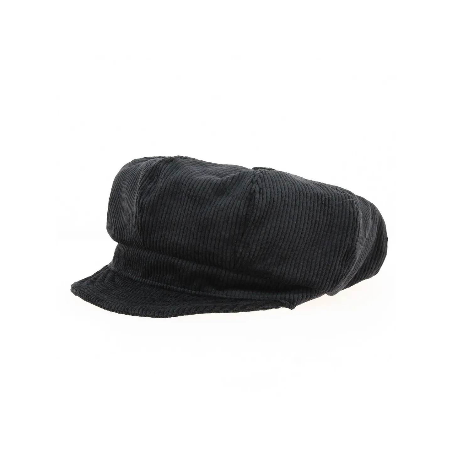 Casquette gavroche velours côtelé noir - Traclet