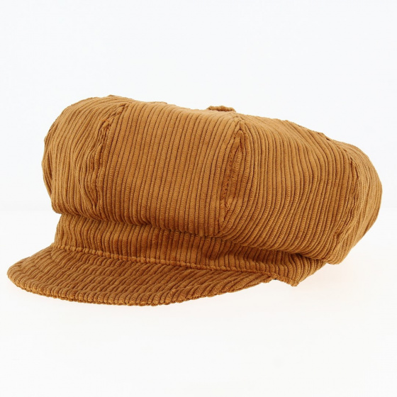 Casquette gavroche velours côtelé rouille - Traclet