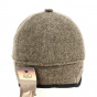 Baseball cap with earflaps Wool Taupe - Traclet