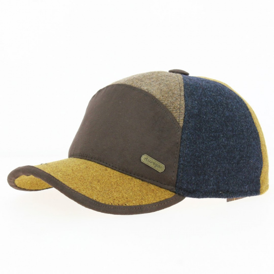 Patchwork wool baseball cap - Traclet
