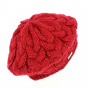Red knitted beret - Seeberger