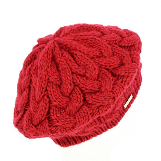 Red knitted beret - Seeberger Red knitted beret - Seeberger