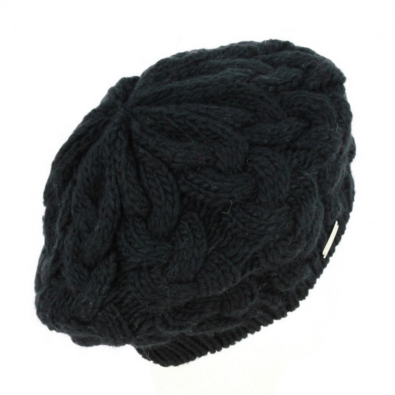 Black knitted beret - Seeberger
