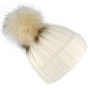 Perla Cream Pompon Cap -Traclet